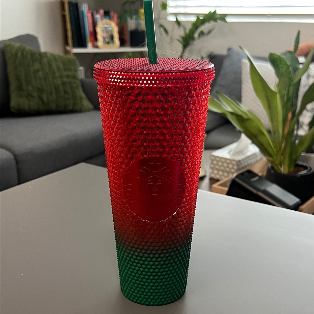 Exclusive Disney Holiday Starbucks Red and Green Tumbler